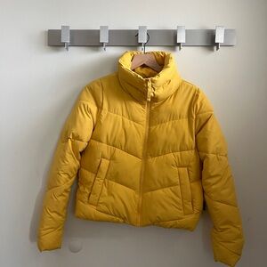 Abercrombie & Fitch Light Yellow Puffer Jacket